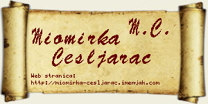 Miomirka Češljarac vizit kartica